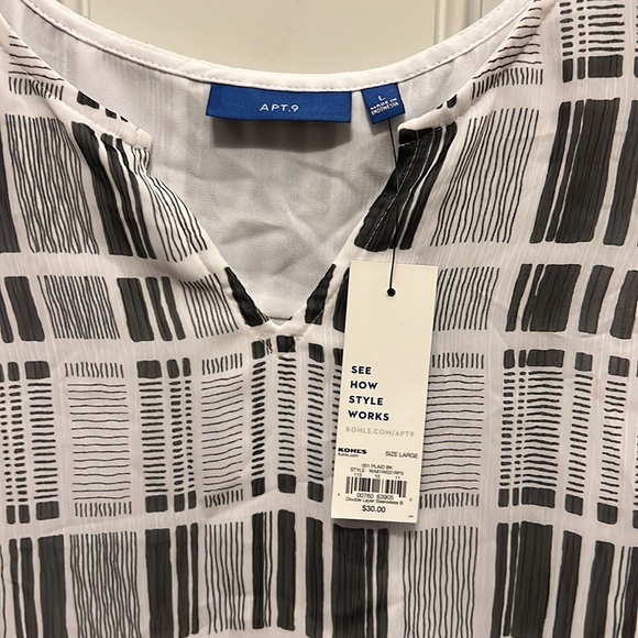 Apt.9 High Low Lined Shirt Size L - Picture 2 of 4